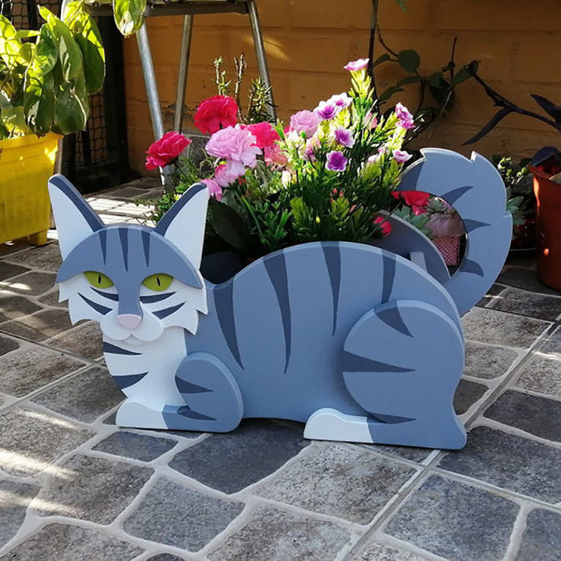 Rootly decorative cat planter side view