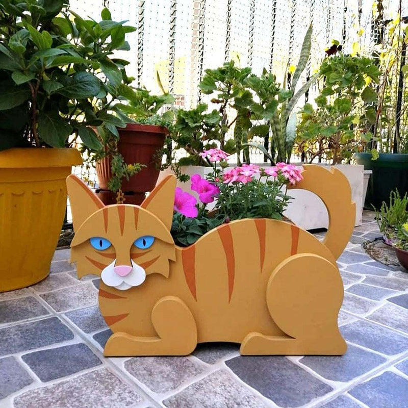 Rootly decorative cat planter home decor detail